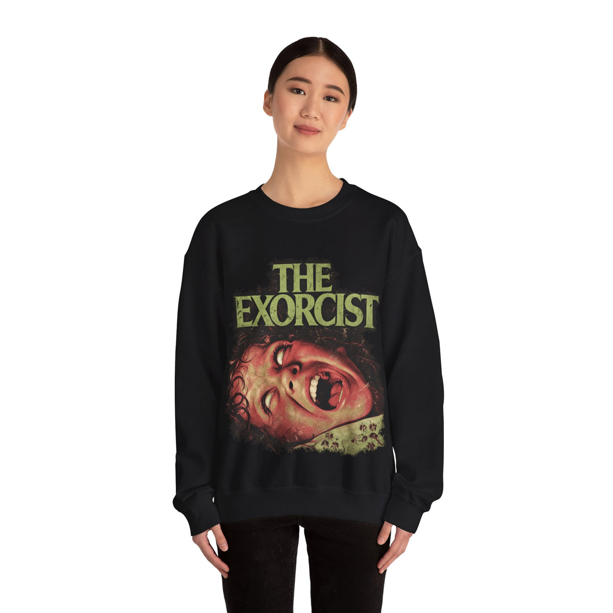 The Exorcist Horror Movie Crewneck Sweatshirt in Black, alternate view