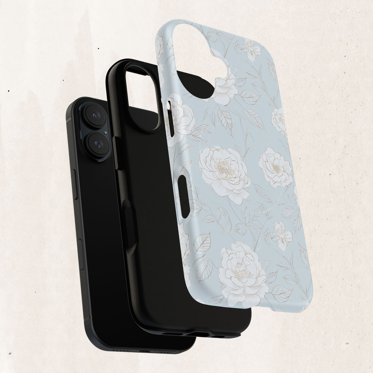 Blue Floral Tough Magnetic Phone Case