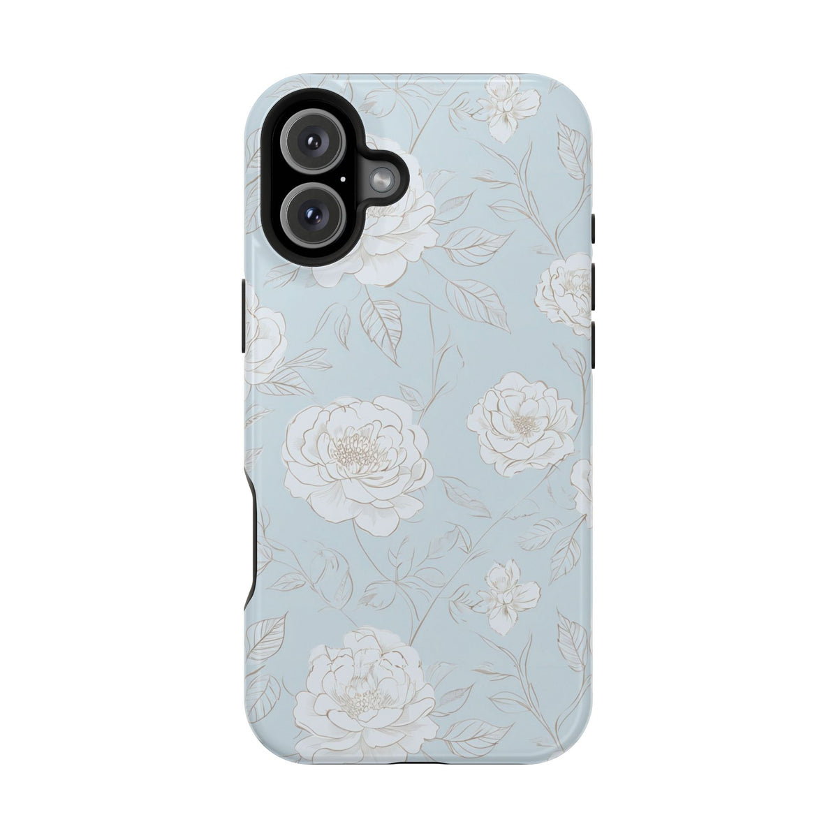 Blue Floral Magnetic Phone Case, alternate view