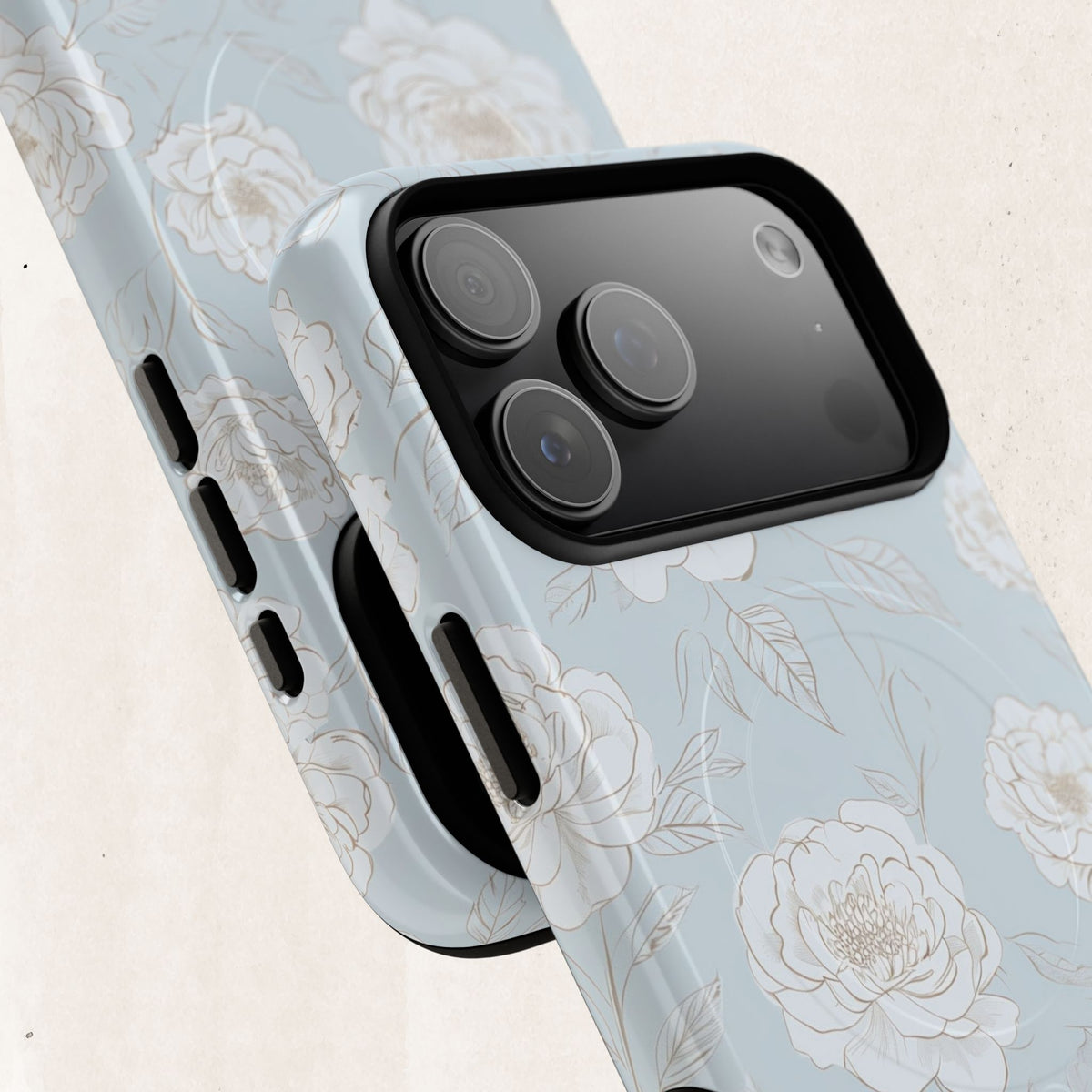 Blue Floral Tough Magnetic Phone Case
