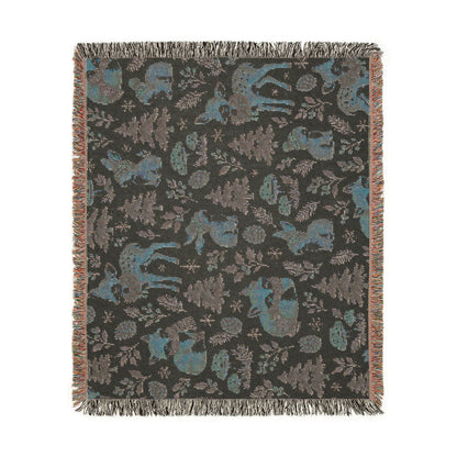 Woodland Winter Woven Blanket