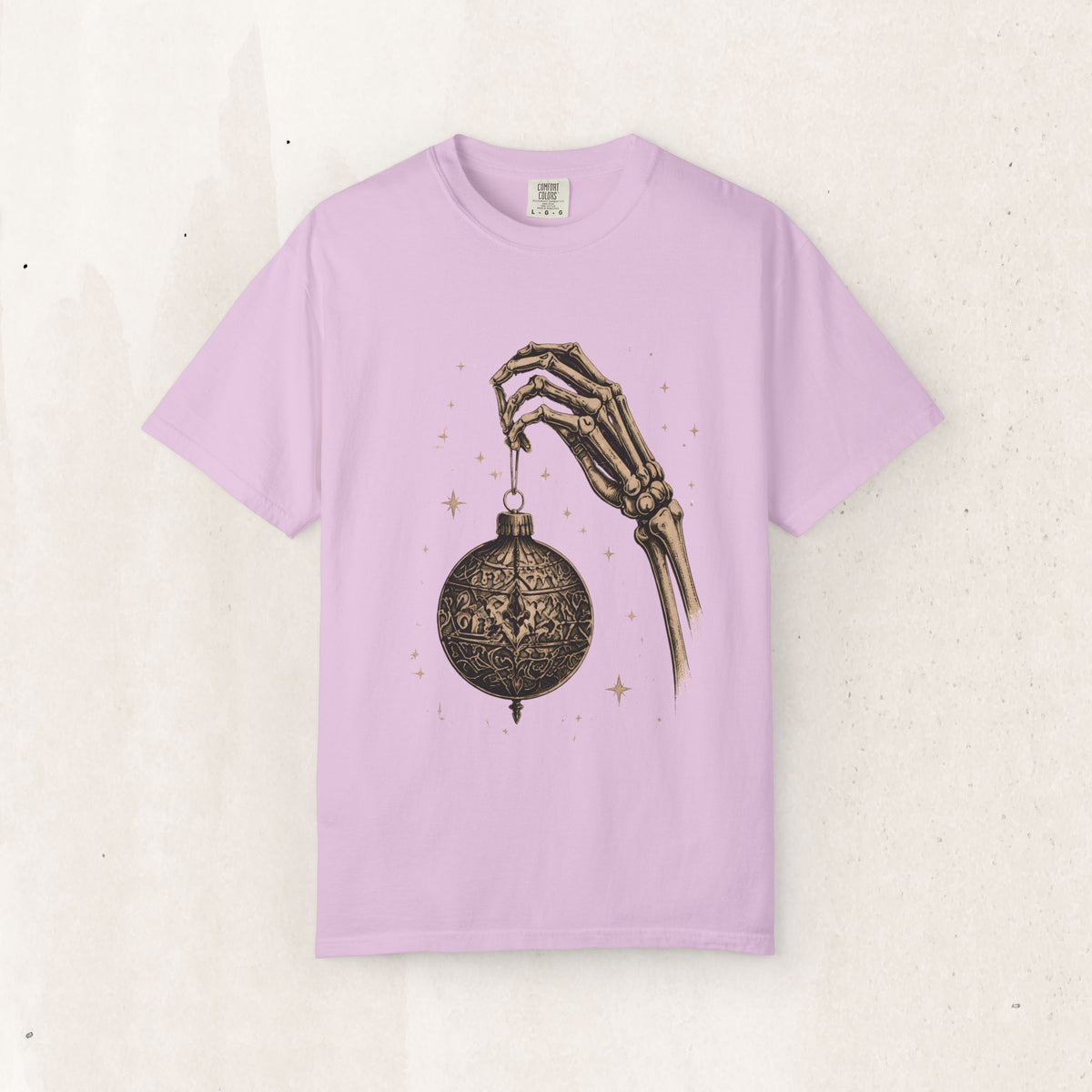Skeleton Hand Holding Ornament Tee Printify