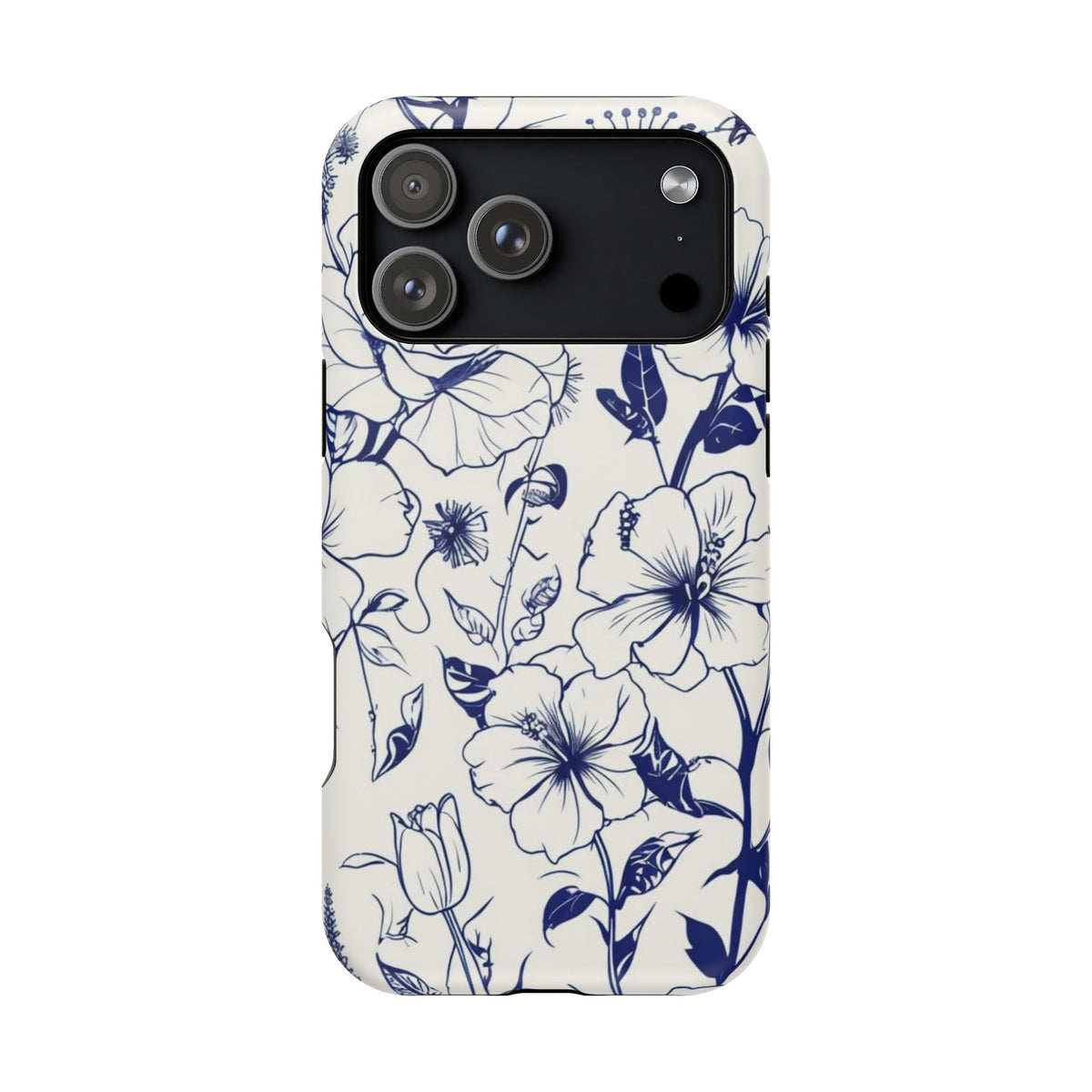 Floral Sketch Magnetic Phone Case, alternate view