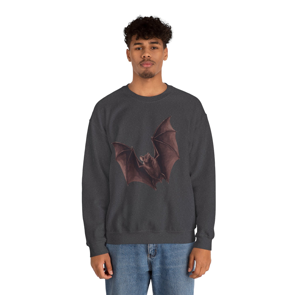 Flying Bat Sweatshirt in Dark Heather, alternate view