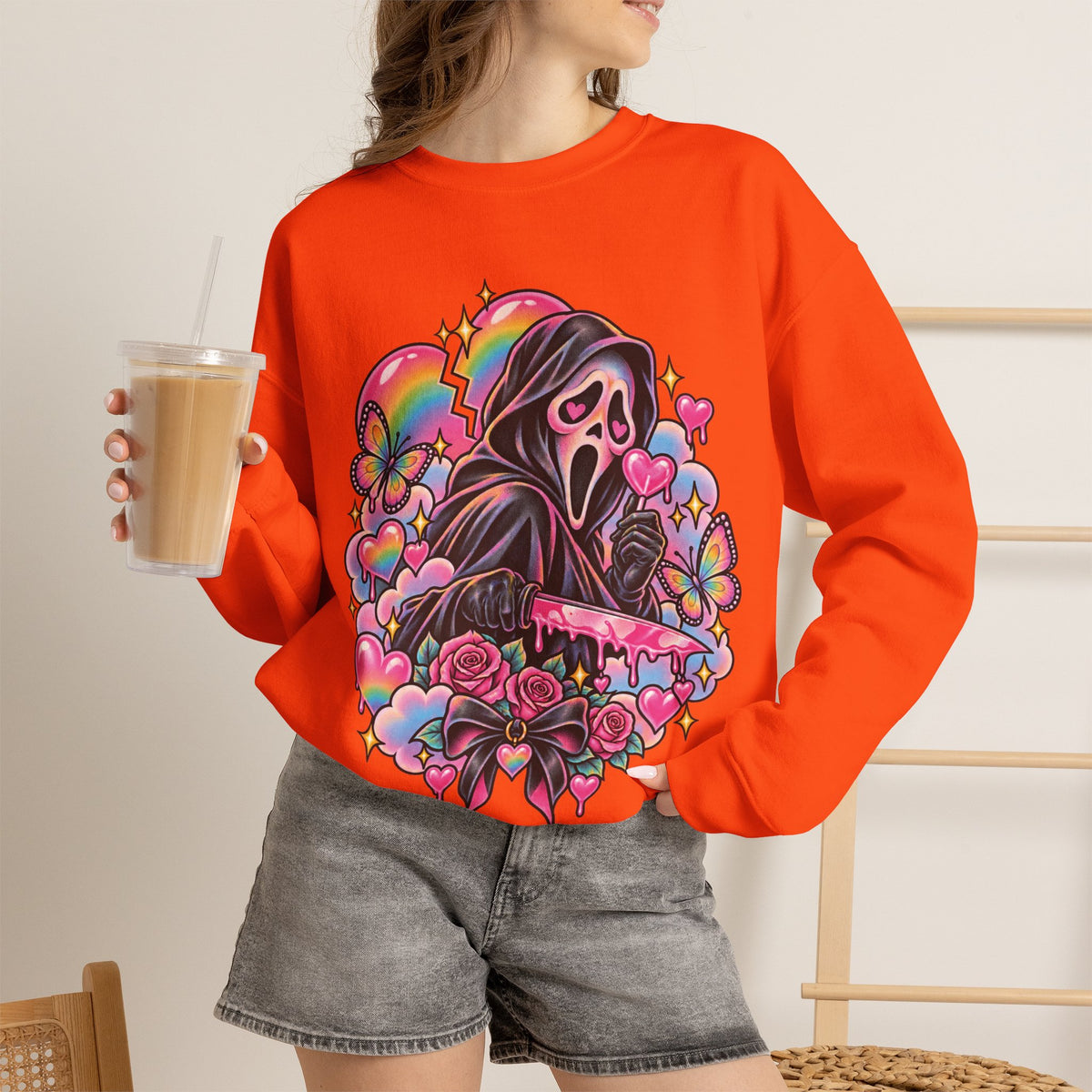 Ghostface Rainbow Crewneck Sweatshirt