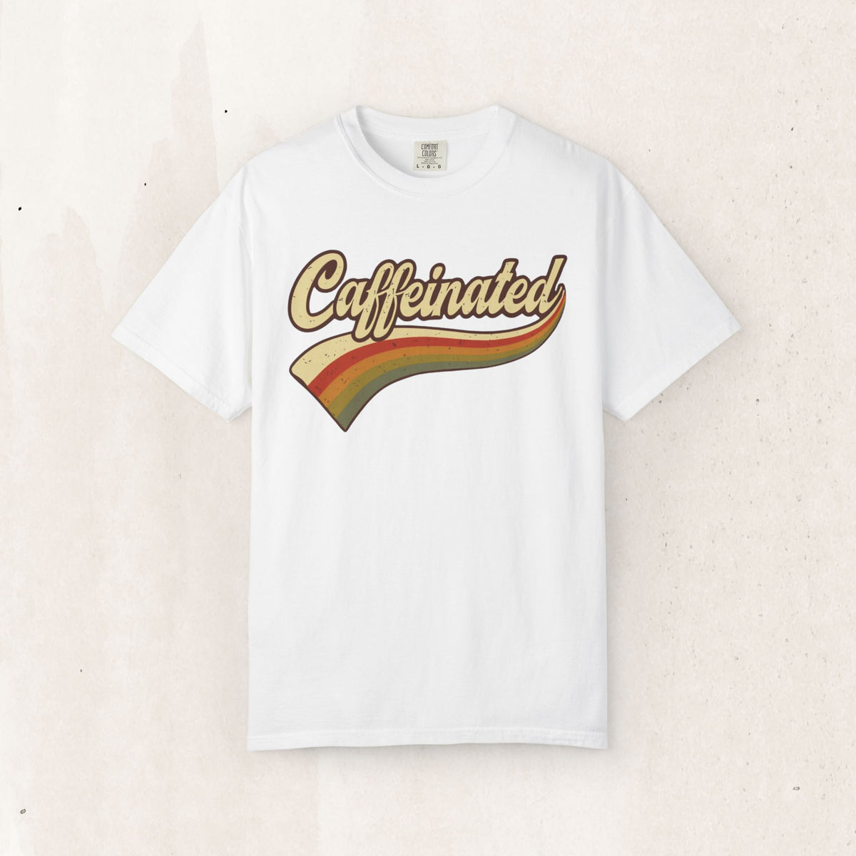 Caffeinated Retro Stripe Tee