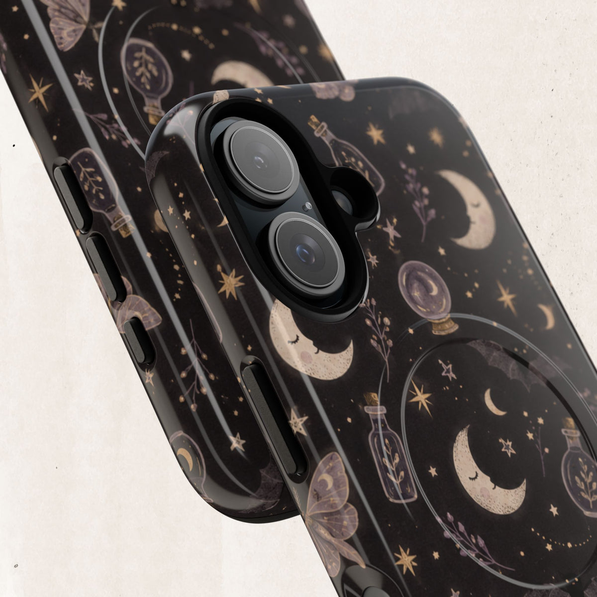Moon & Moth Magnetic Phone Case — Celestial Protective Tough Case