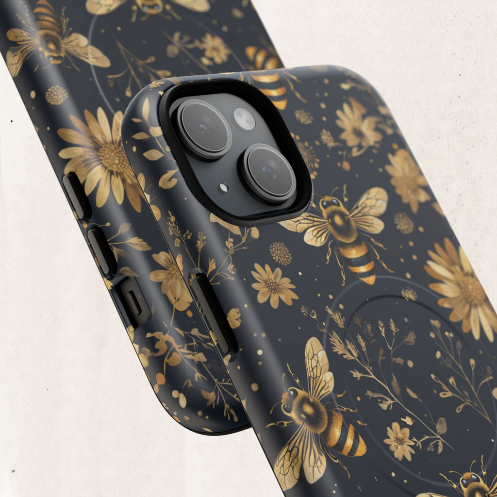 Gold Bees & Daisies Magnetic Tough Case