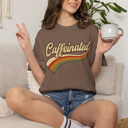 Caffeinated Retro Stripe Tee