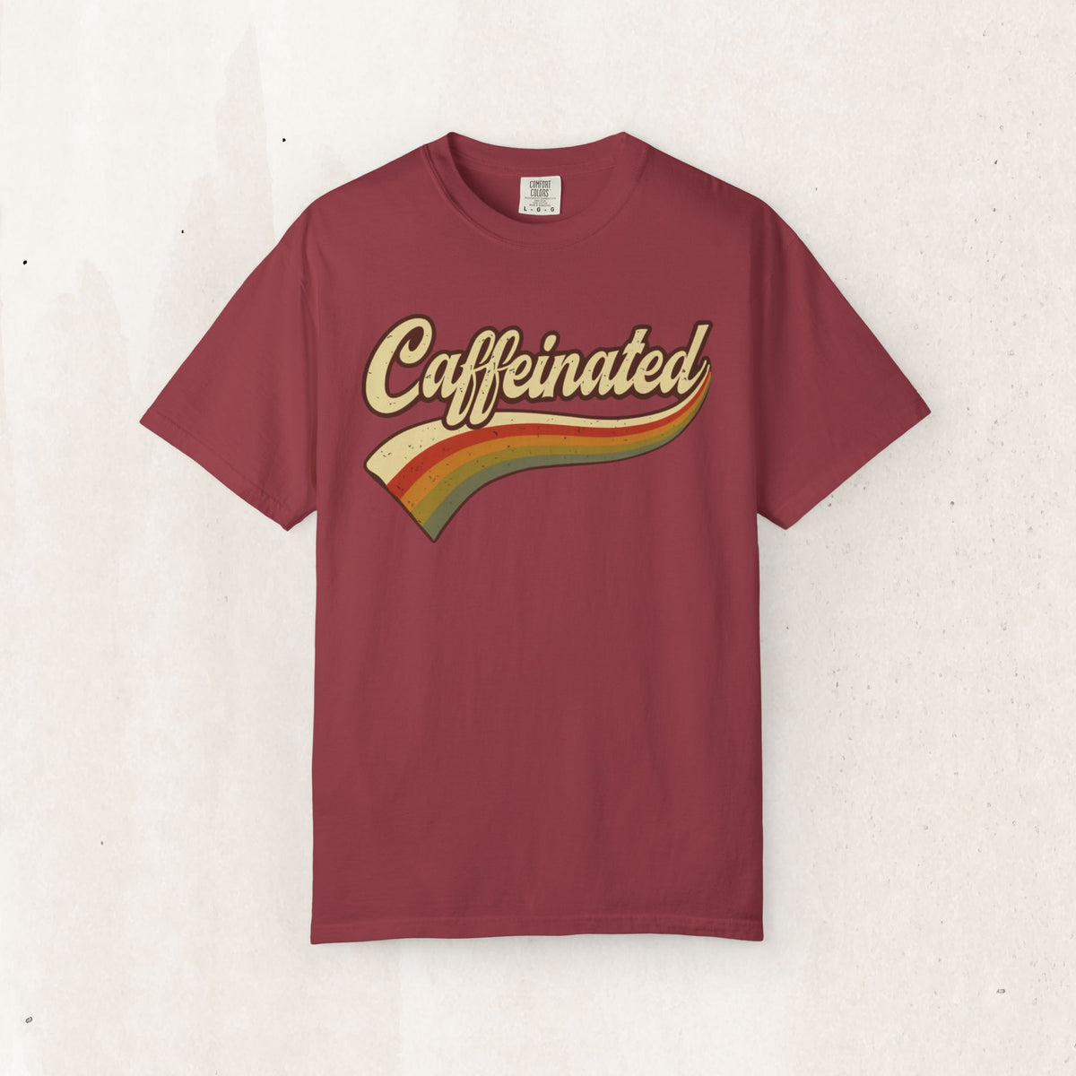 Caffeinated Retro Stripe Tee