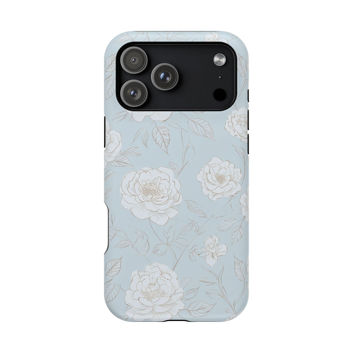 Blue Floral Magnetic Phone Case, alternate view