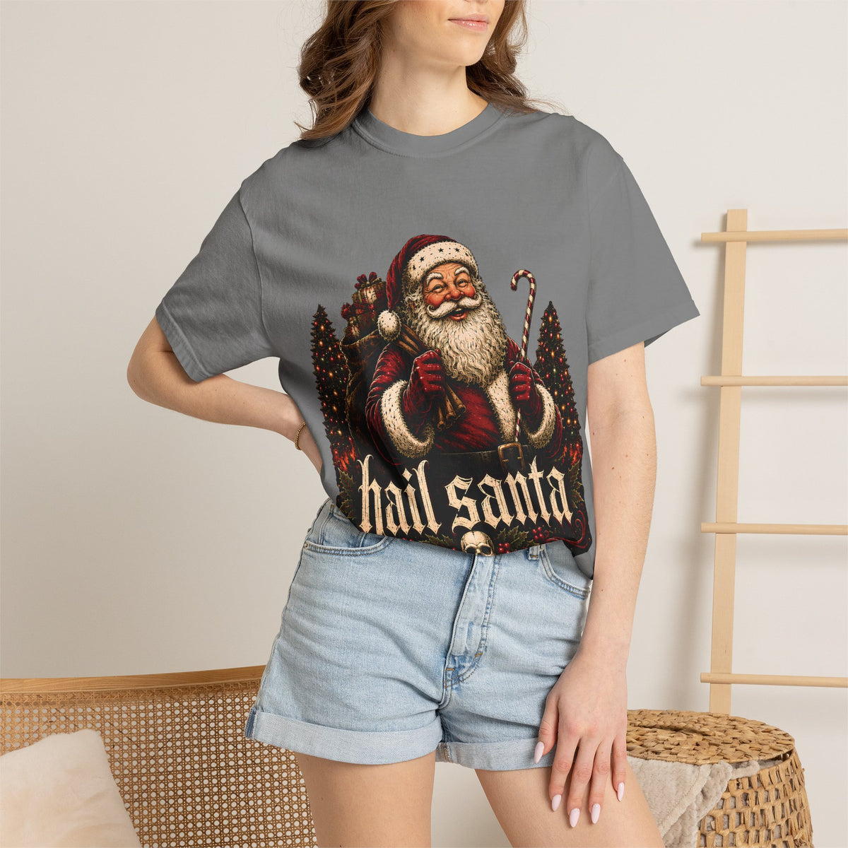 Hail Santa Vintage Graphic Tee