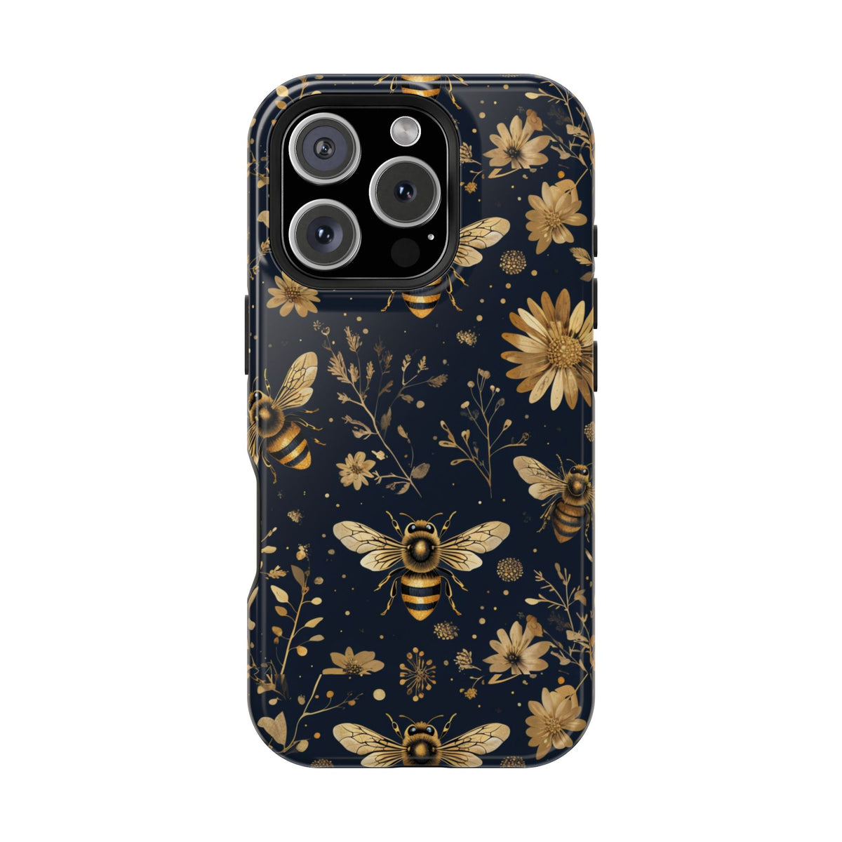 Gold Bees & Daisies Magnetic Tough Case, alternate view