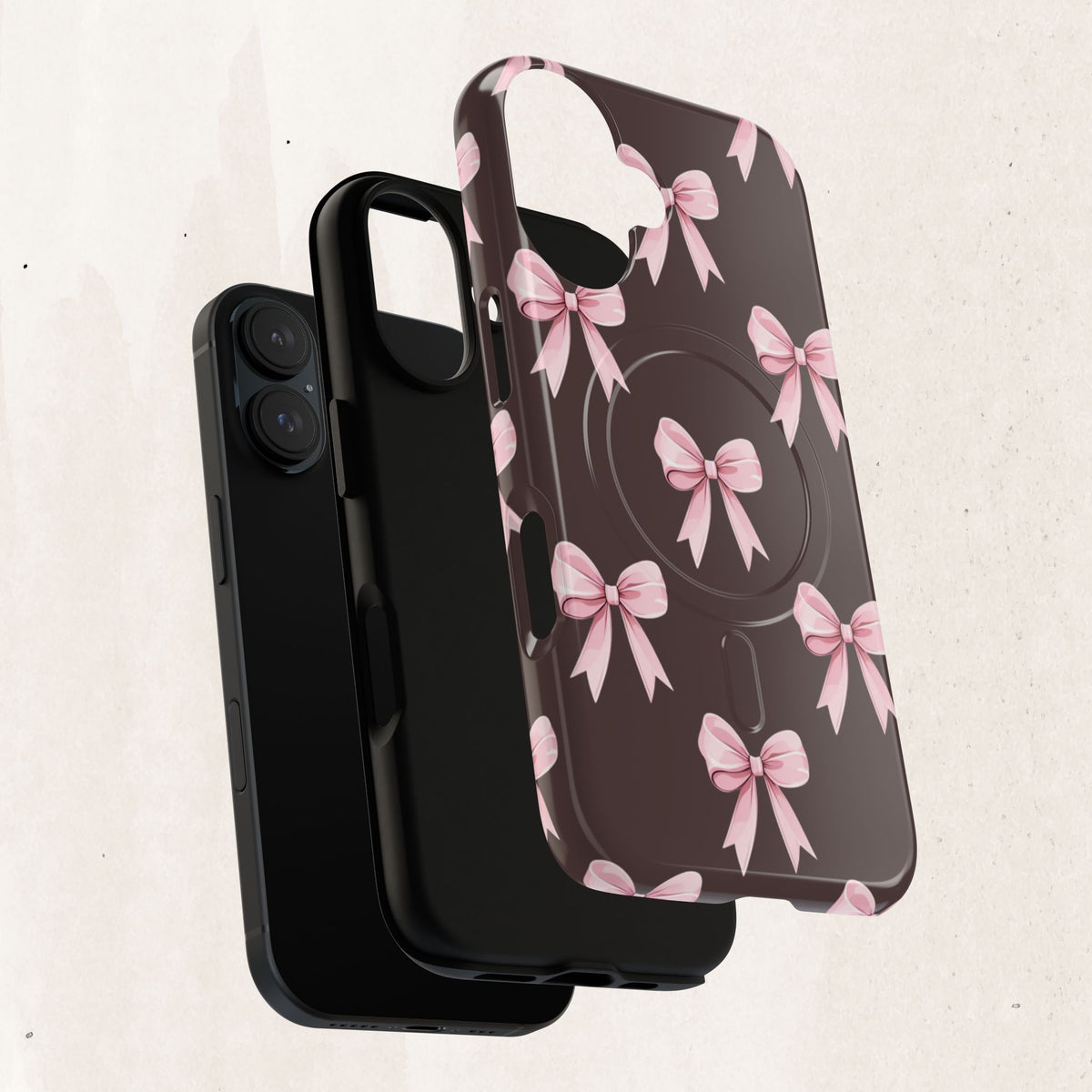 Pink Ribbon Bow Tough Magnetic Phone Case
