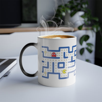 Pac-Man Maze Color-Changing Mug