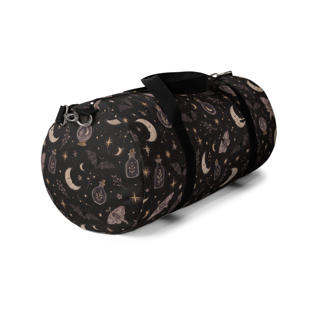 Mystic Moon & Moth Duffel Bag — Celestial Travel Bag