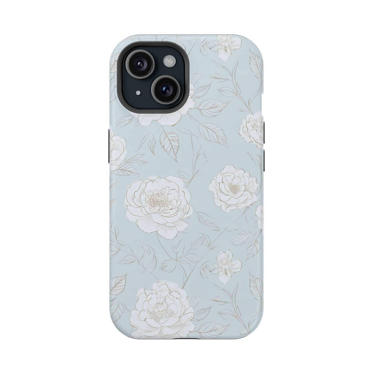 Blue Floral Magnetic Phone Case, alternate view
