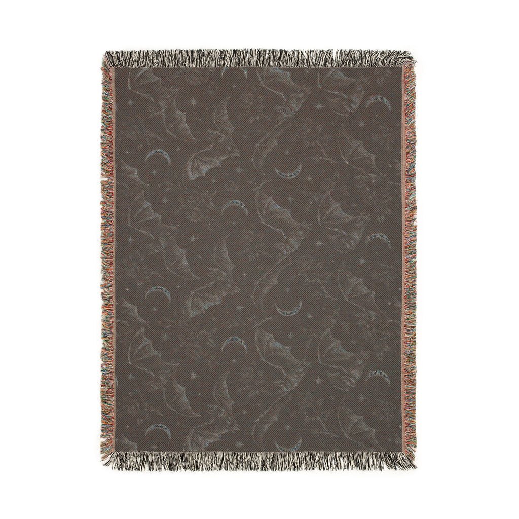 Gothic Bats Woven Throw Blanket Printify