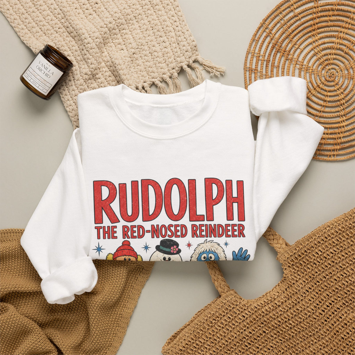 Rudolph The Red-Nosed Reindeer Vintage Crewneck Sweatshirt