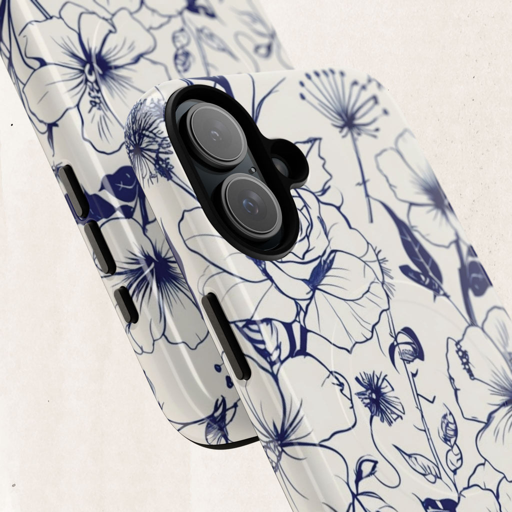 Floral Sketch Tough Magnetic Phone Case