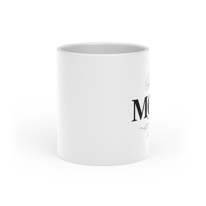 Mom Heart Mug — Floral Script Mother's Day Coffee Cup