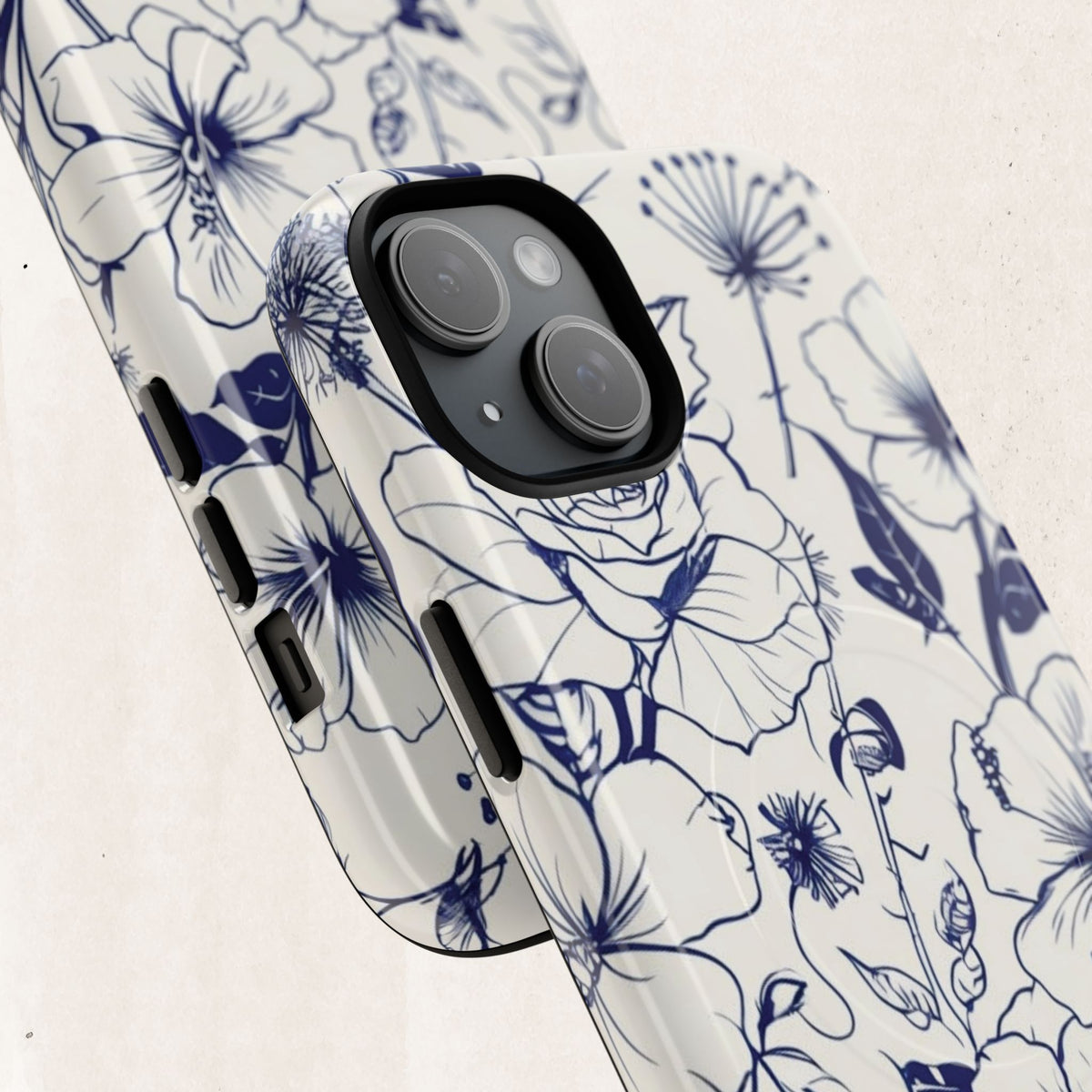 Floral Sketch Tough Magnetic Phone Case