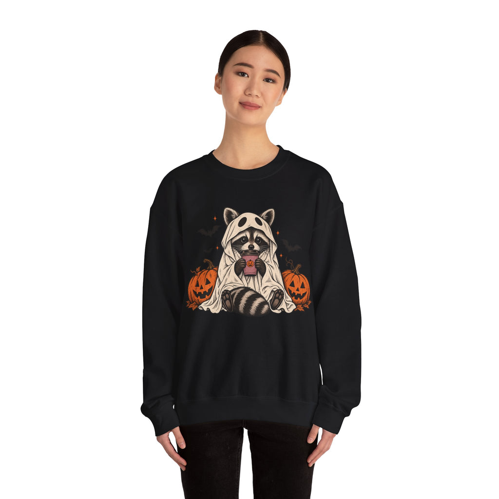 Halloween Raccoon Crewneck Sweatshirt