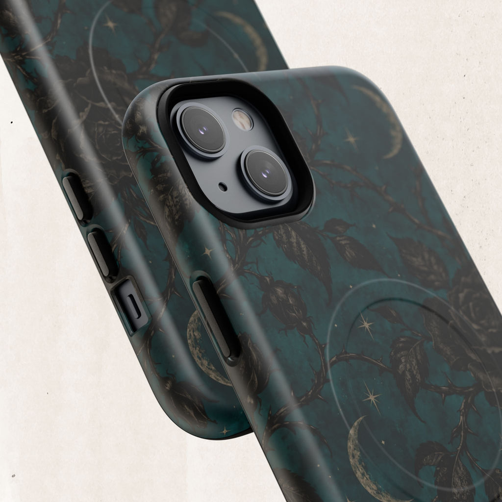 Teal Moon & Black Rose Tough Protective Case