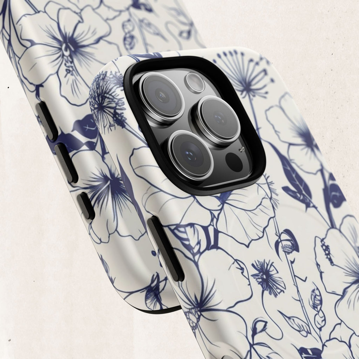 Floral Sketch Tough Magnetic Phone Case