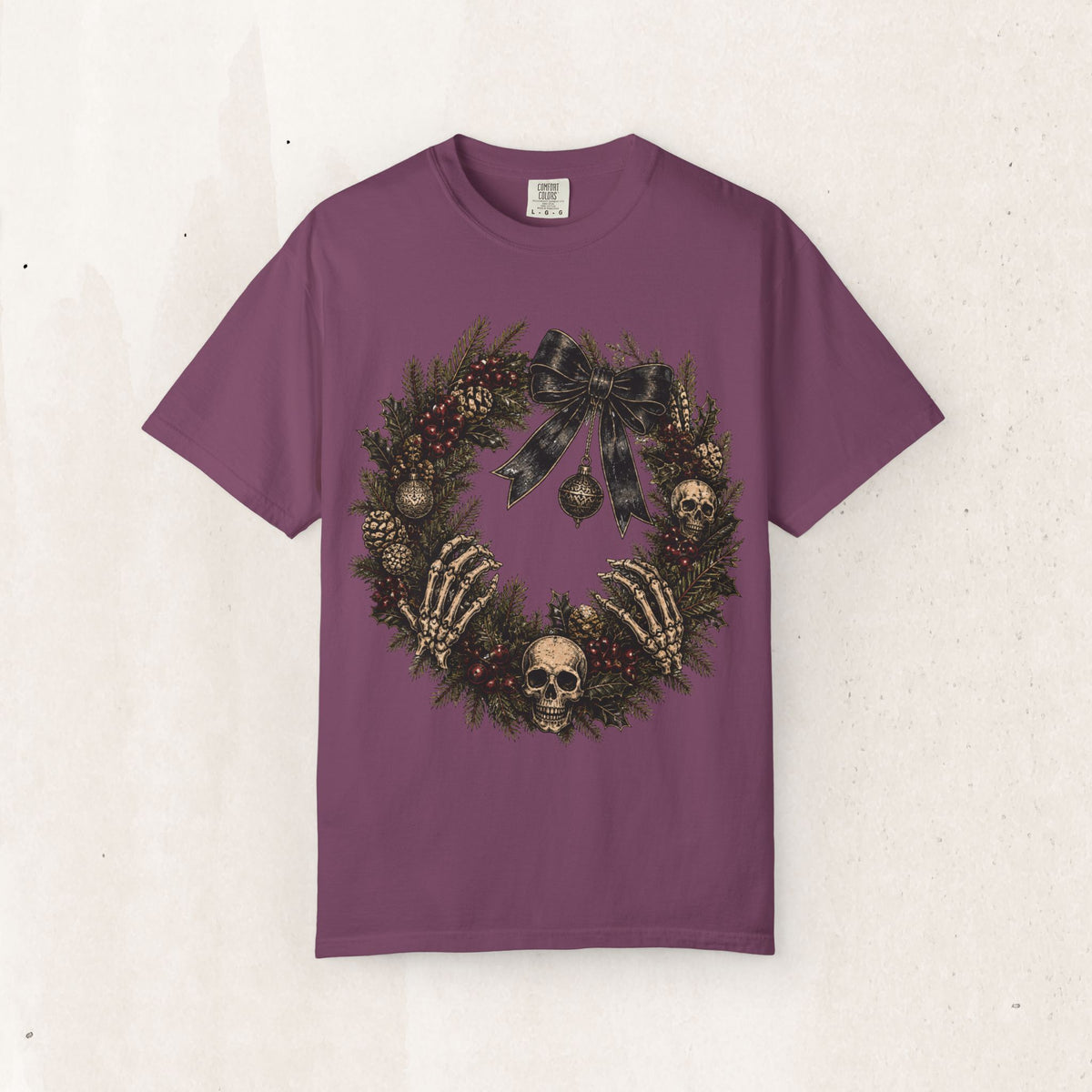 Skulls & Spruce Wreath Tee Printify