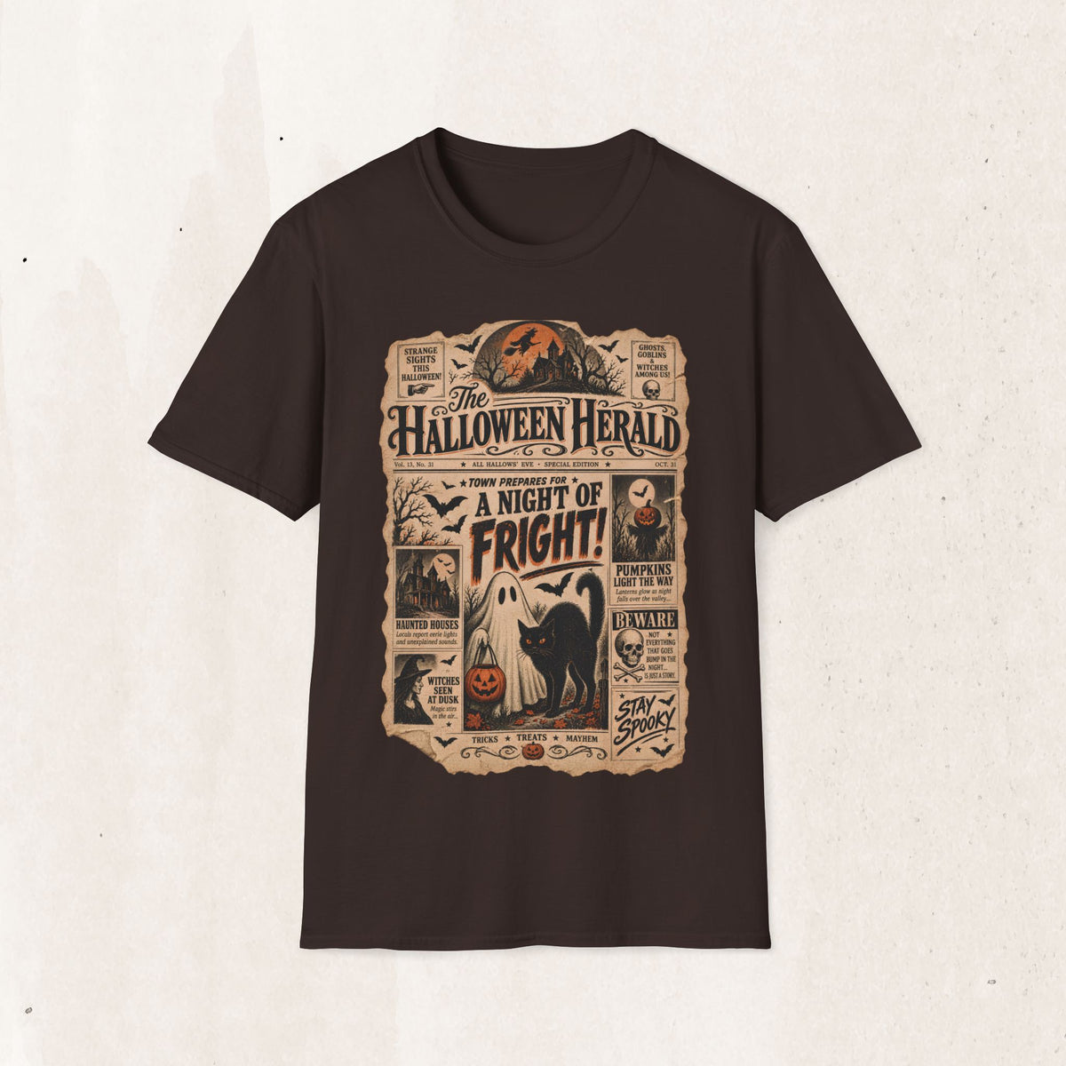 Halloween Herald Newspaper Tee