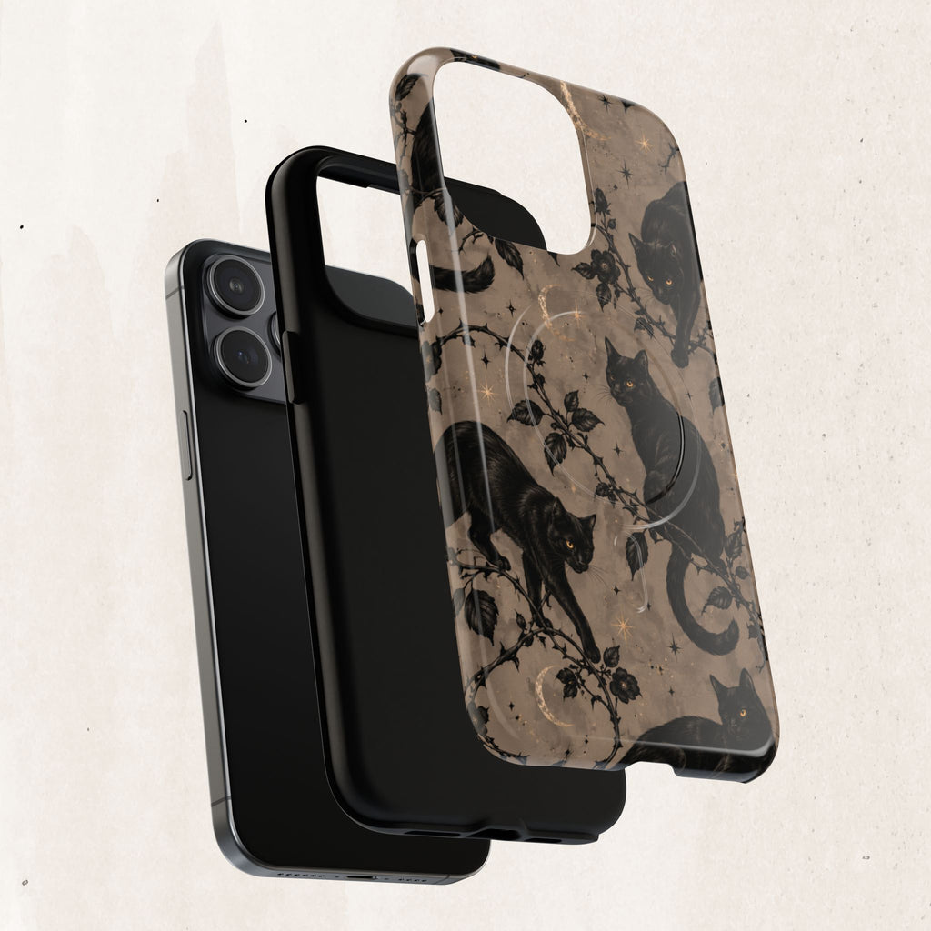 Vintage Black Cats Tough Phone Case