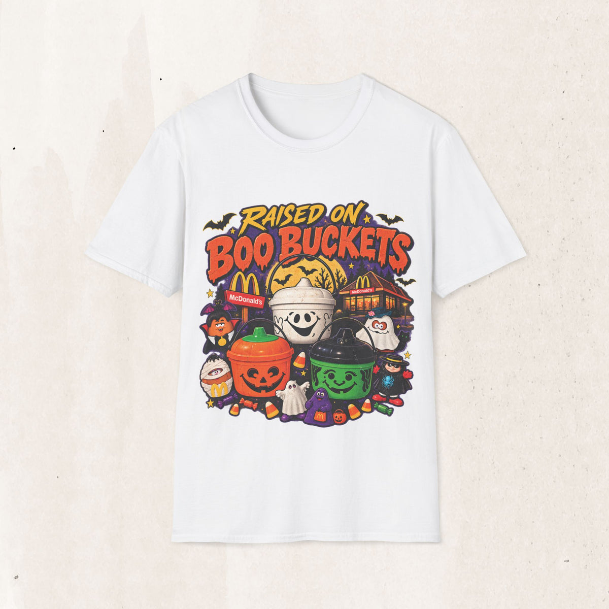 Halloween "Raised on Boo Buckets" Tee