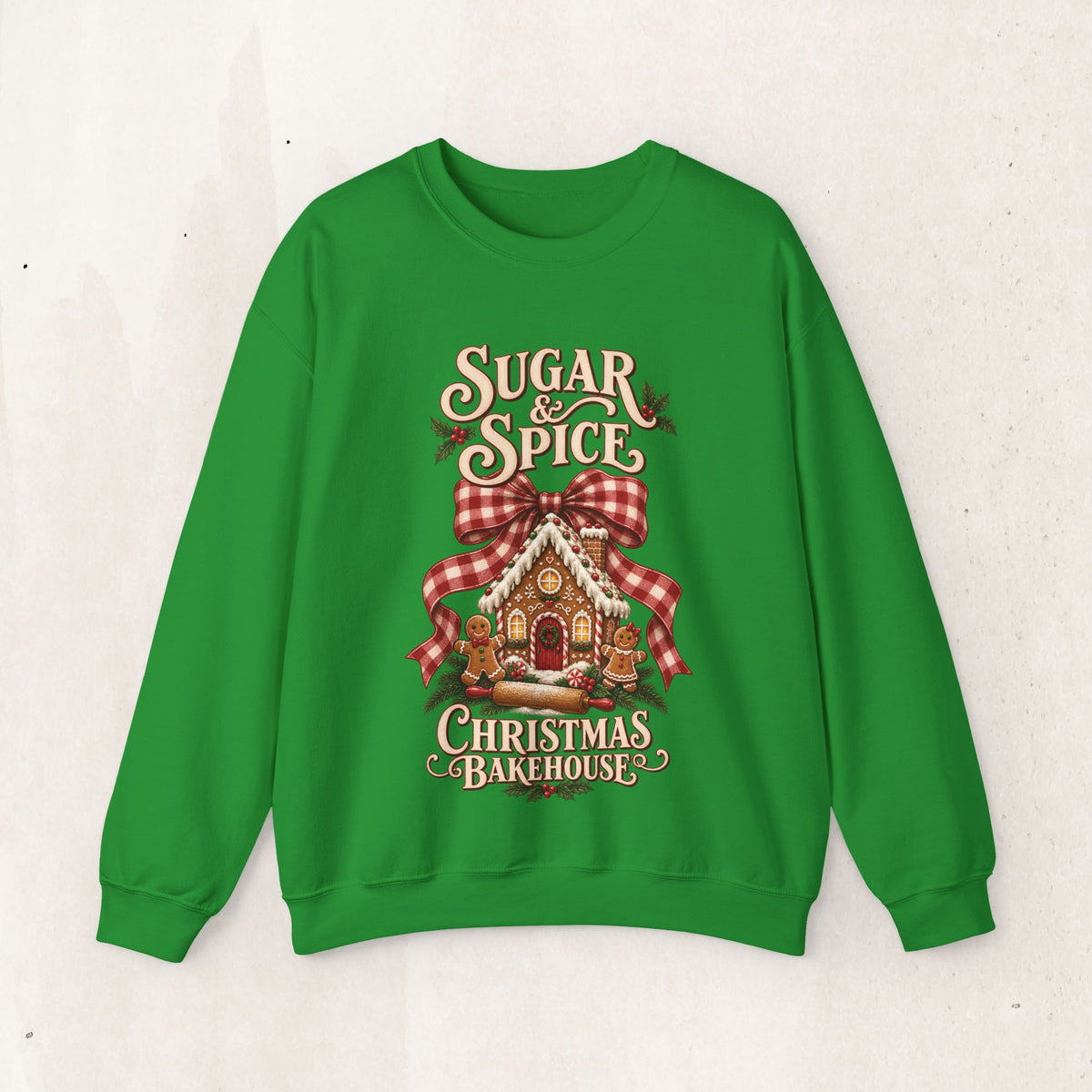 Sugar & Spice Christmas Sweatshirt — Gingerbread House Holiday Crewneck