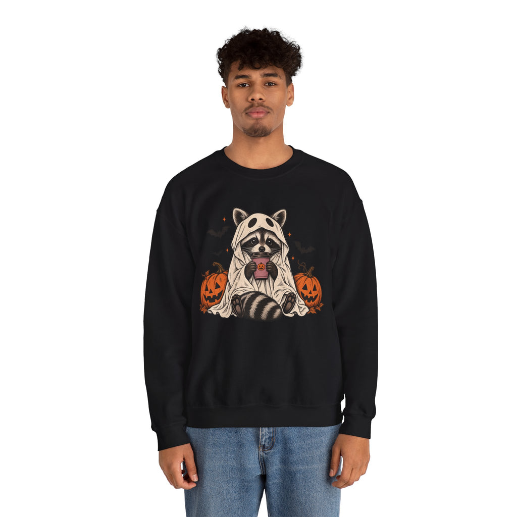 Halloween Raccoon Crewneck Sweatshirt