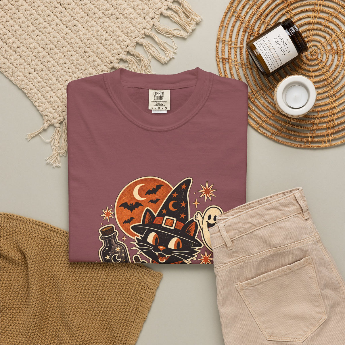 Halloween Cats & Pumpkins Tee
