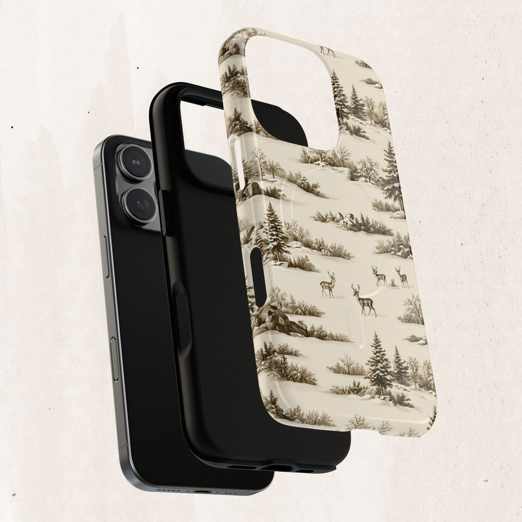 Deer & Pine Woodland Tough Magnetic Phone Case