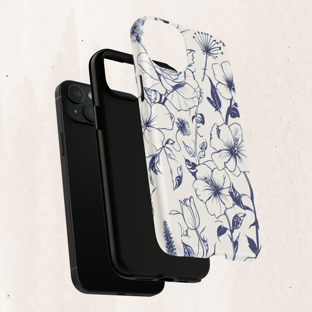 Floral Sketch Tough Magnetic Phone Case