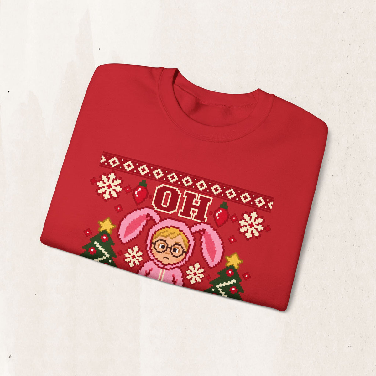 Oh Fudge A Christmas Story Sweatshirt in Forest Green, alternate view