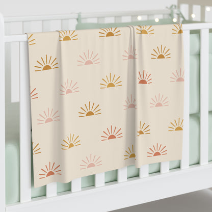 Boho Sunrise Baby Swaddle Blanket