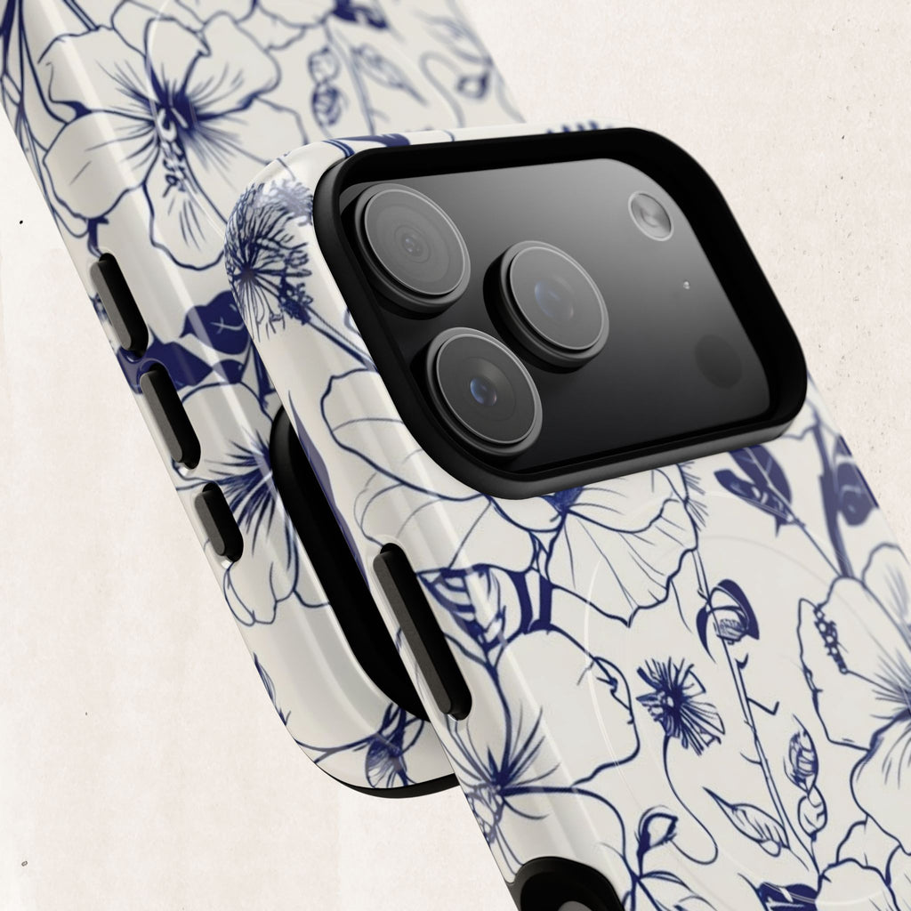Floral Sketch Tough Magnetic Phone Case