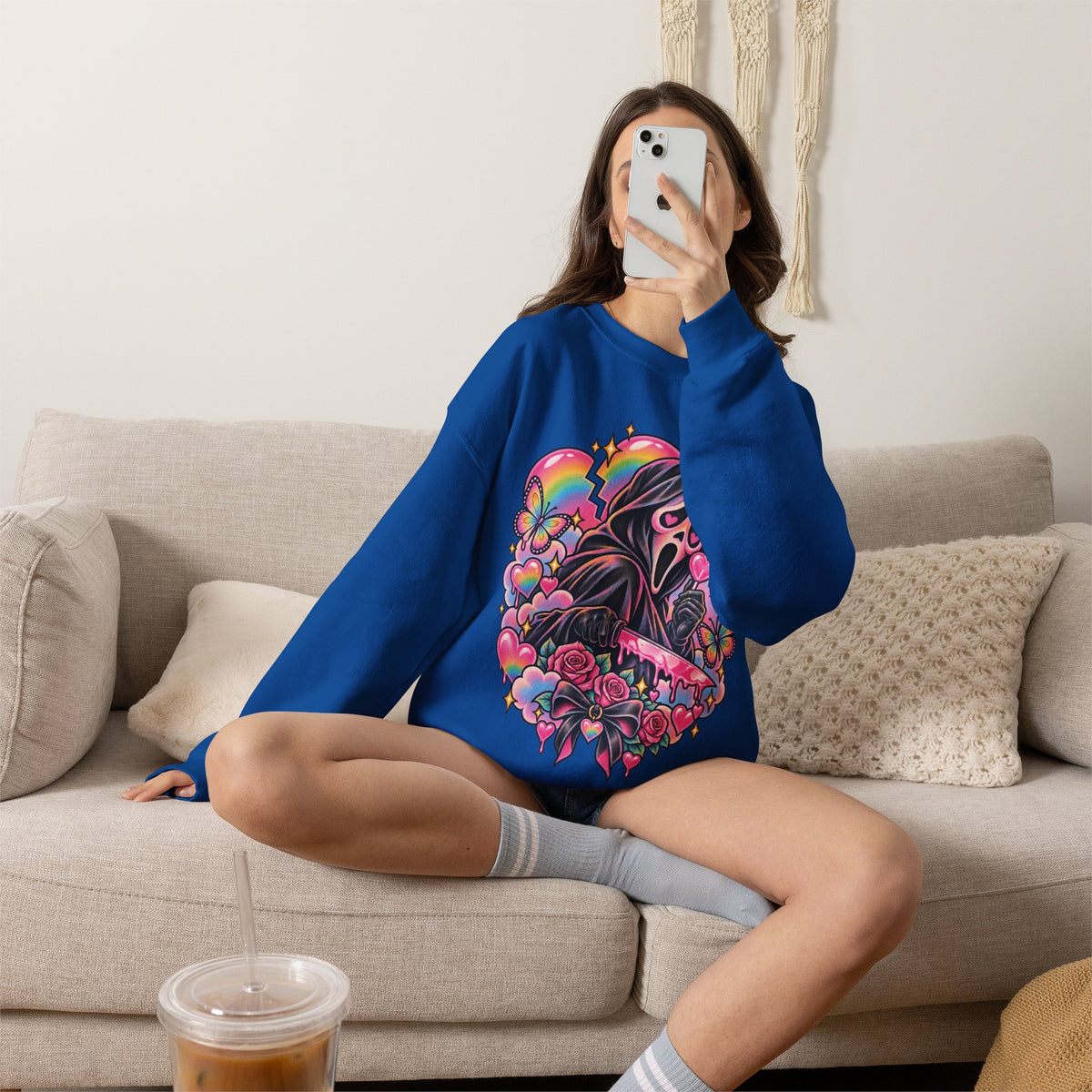 Ghostface Rainbow Crewneck Sweatshirt