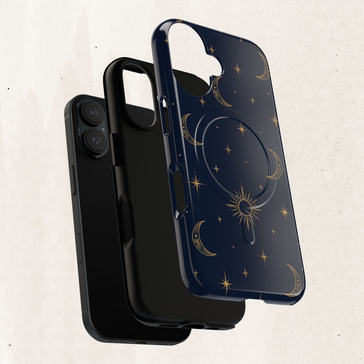 Magnetic Phone Case — Celestial Moon & Stars Tough Protective Cover