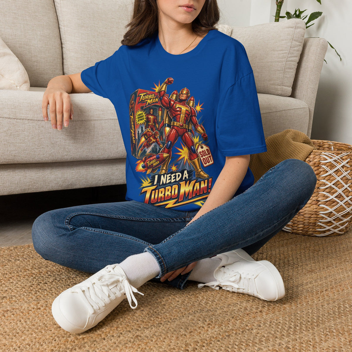 Turbo Man Graphic Tee - Jingle All The Way Printify