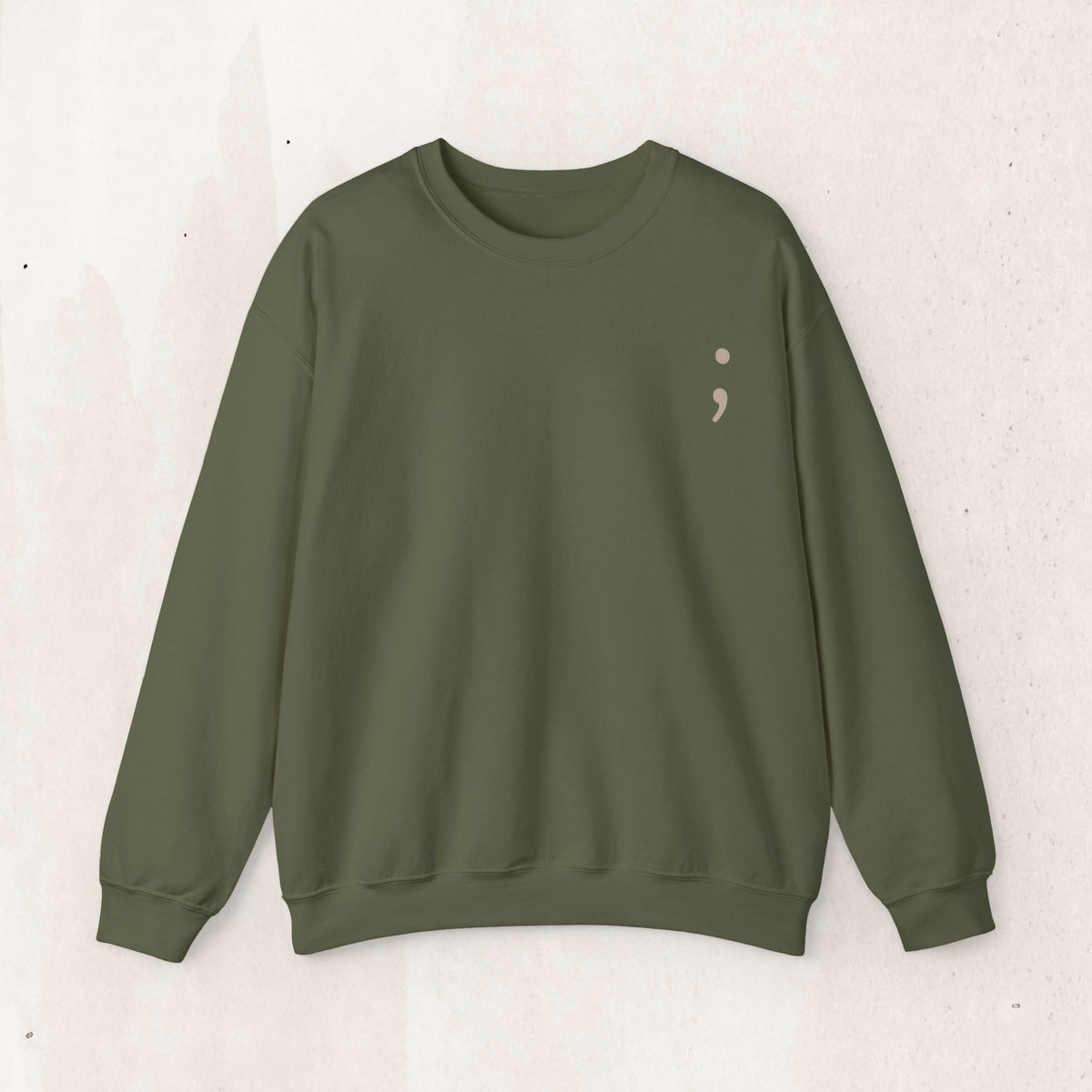 I'm So Glad You're Here Crewneck Sweatshirt | Suicide Awareness Back Print