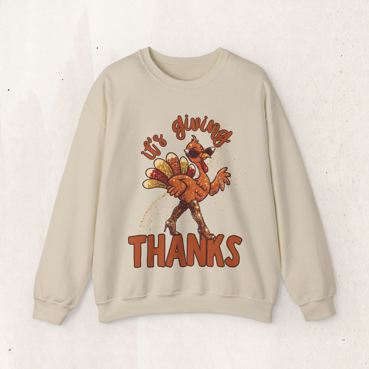 It’s Giving Thanks Thanksgiving Turkey Crewneck Sweatshirt, alternate view