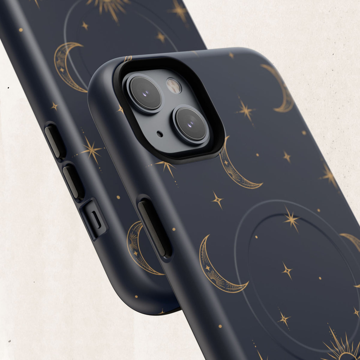 Magnetic Phone Case — Celestial Moon & Stars Tough Protective Cover