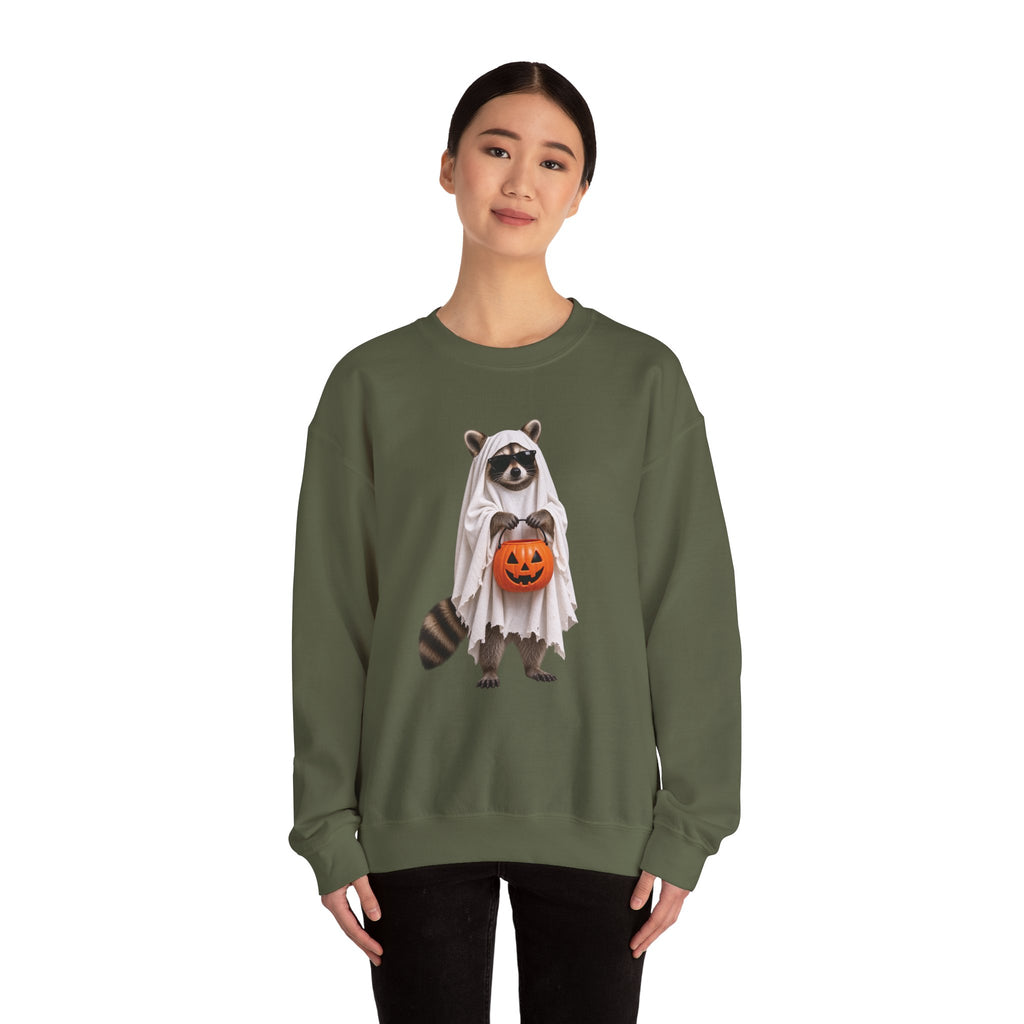 Halloween Raccoon Crewneck Sweatshirt