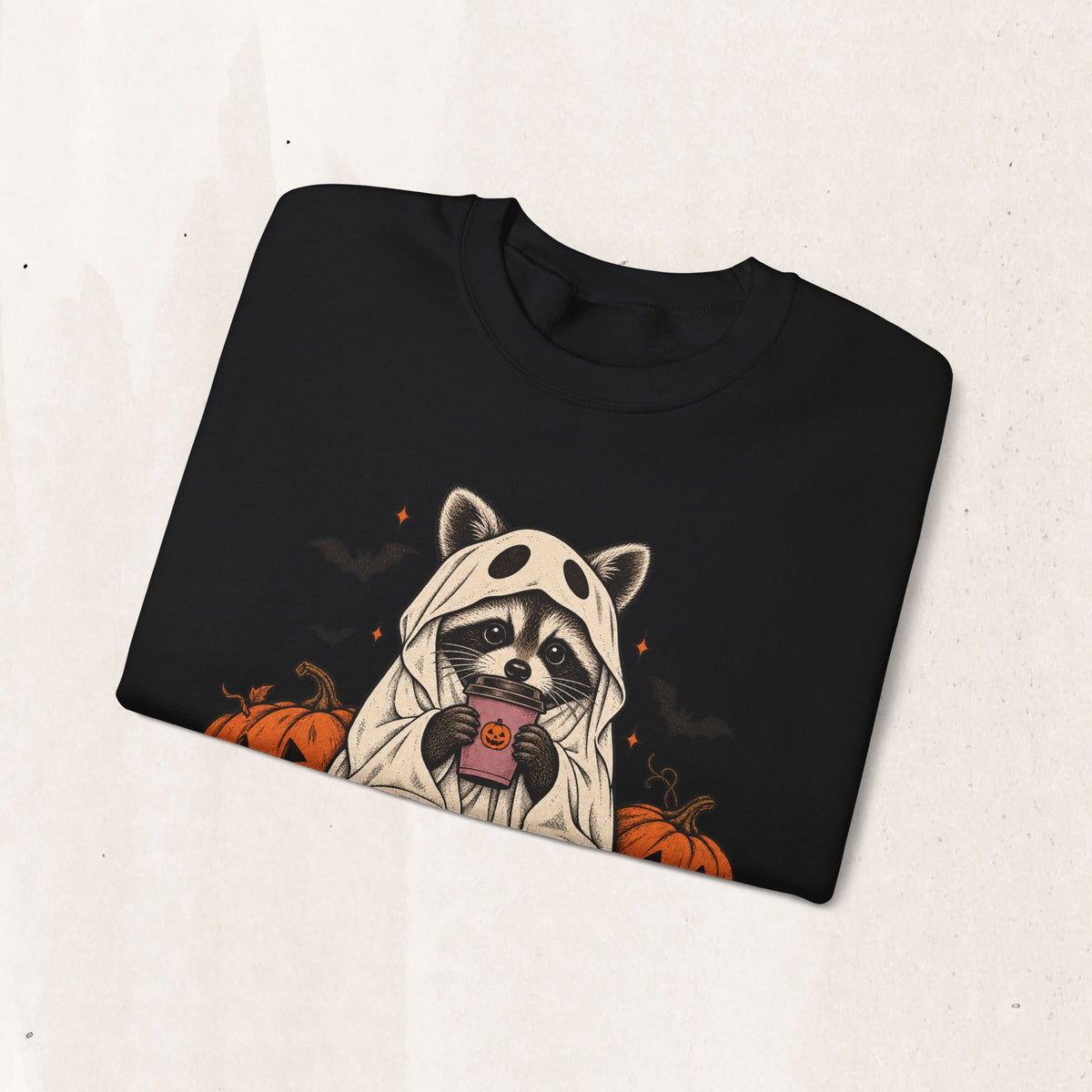 Halloween Raccoon Crewneck Sweatshirt