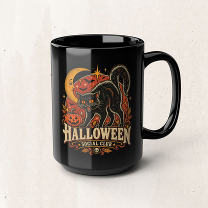 Halloween Social Club Black Mug